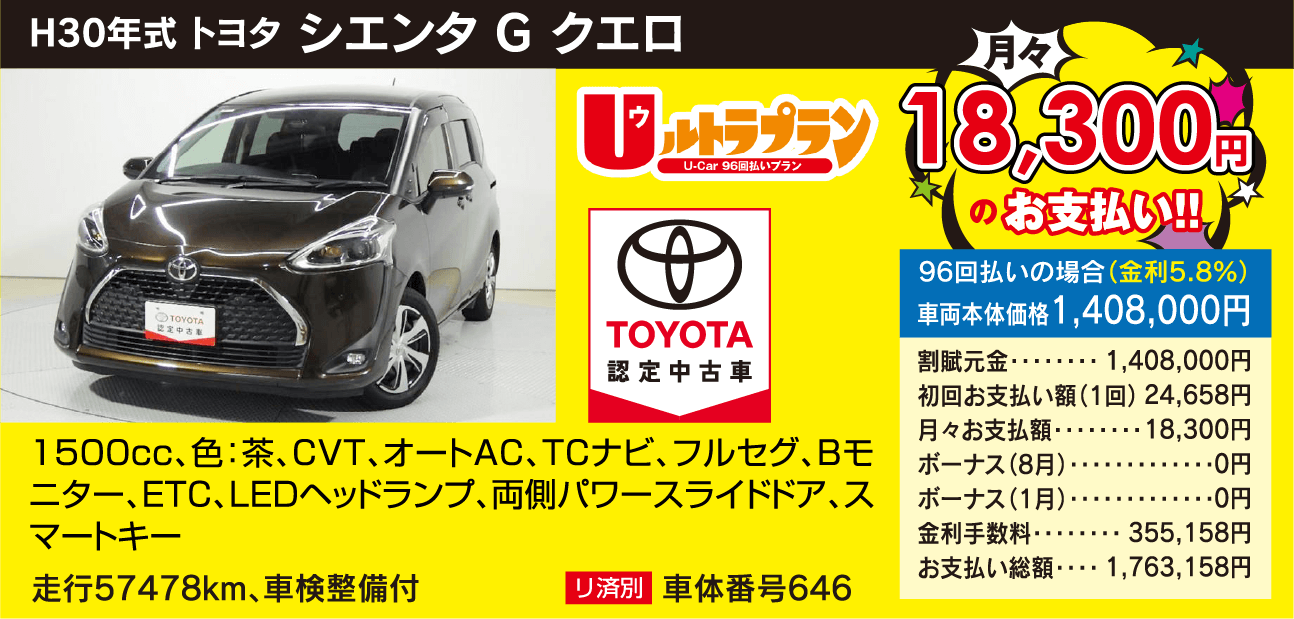 おすすめ特選車