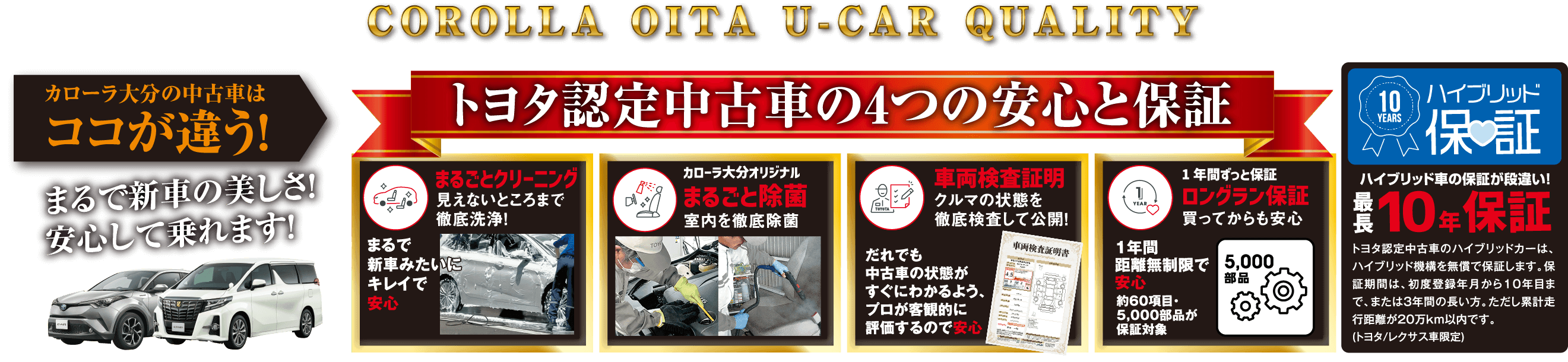 カローラ大分の中古車はここが違う！