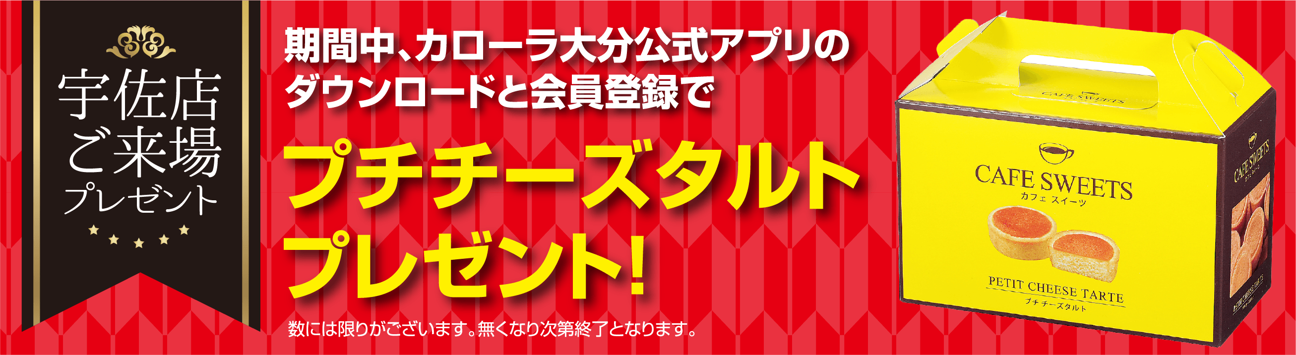 プチチーズタルトプレゼント