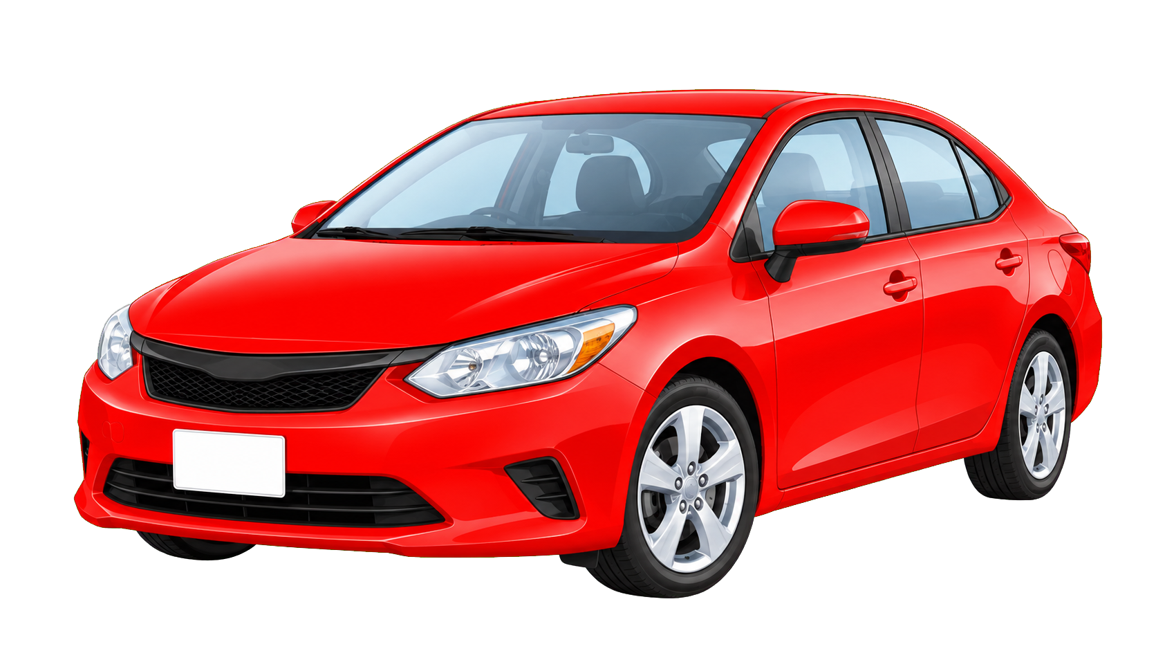 赤い中古車のイラスト