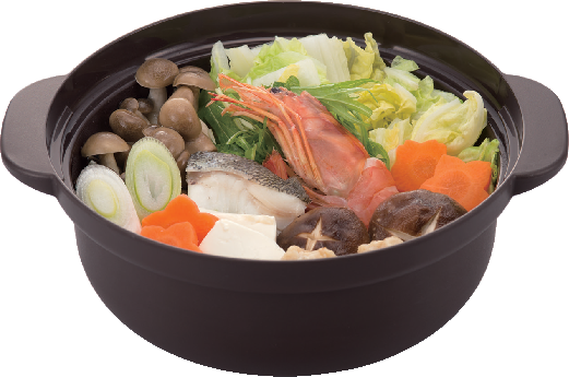 具材を盛り付けたささっとひとり鍋